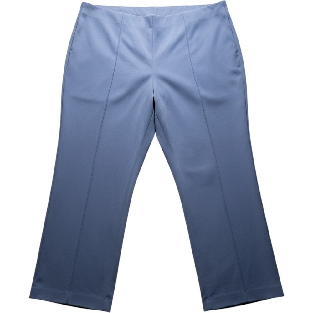 Ruby Rd. Dress Pants Womens 3X Blue Knit Pull On Elastic Waist Stretch Workwear